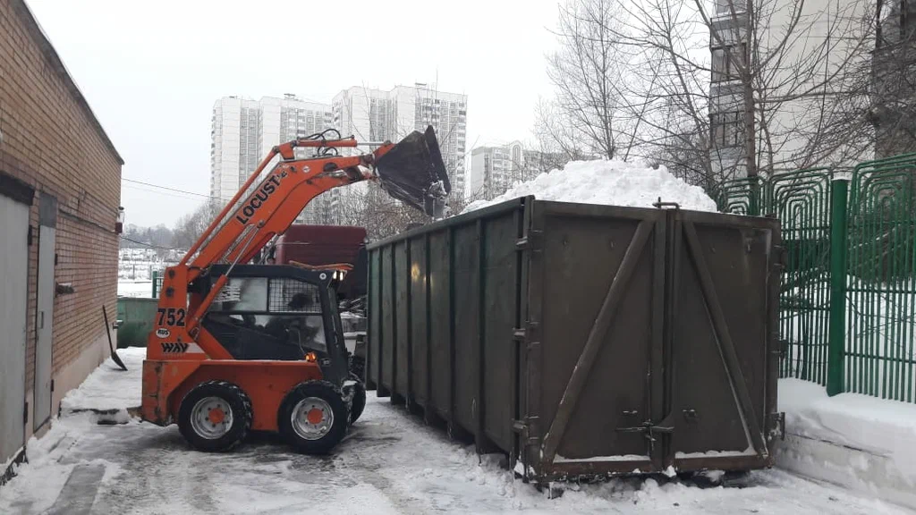 Вывоз снега контейнерами в Кемерово — цена от 3330 руб., заказать контейнер для снега в ПроМусор
